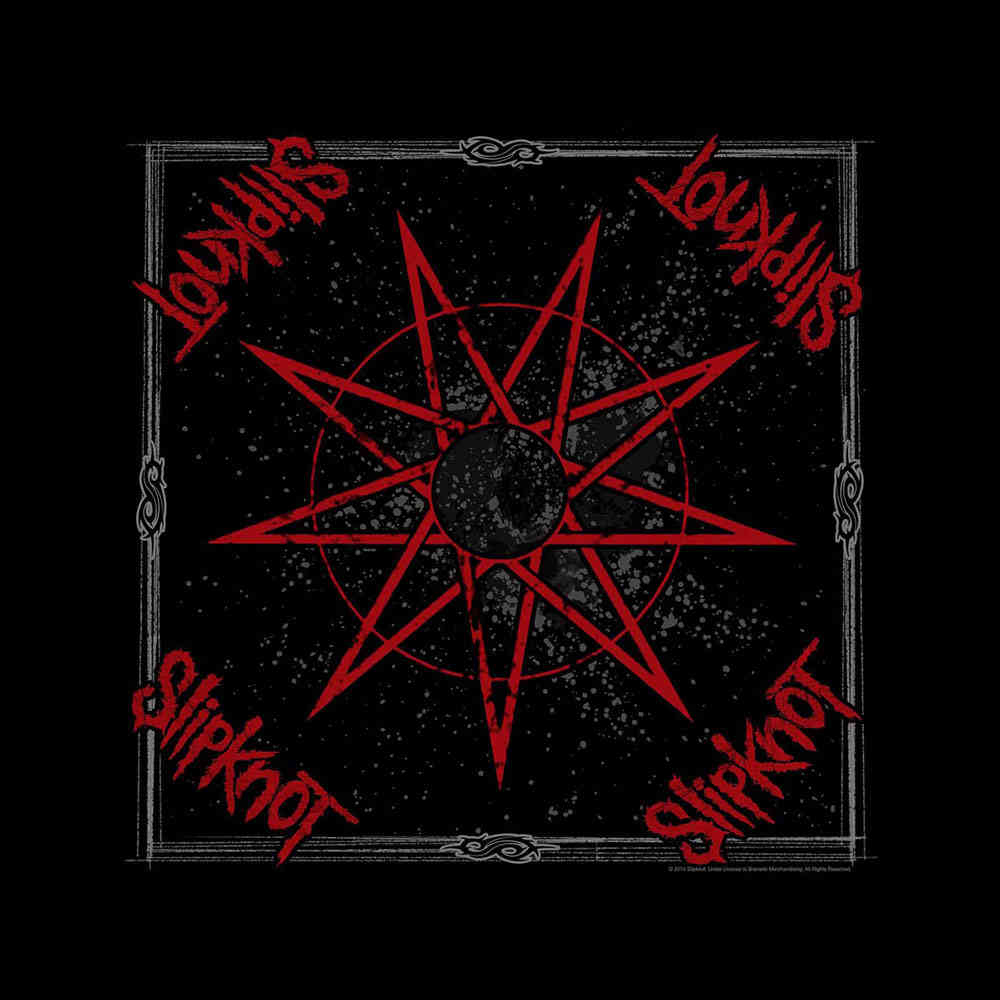 Slipknot - Nine Pointed Star Bandana - Black